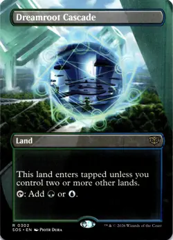 MTG Dreamroot Cascade (Borderless) NM R 302 Secrets of Strixhaven - Image 1