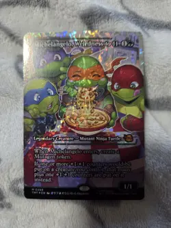 Michelangelo, Weirdness to 11 (Showcase) (Fracture Foil) TMNT MTG - Image 2