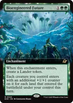 Bioengineered Future (Extended Art) -Foil Light Play MTG Edge of Eternities - Image 1