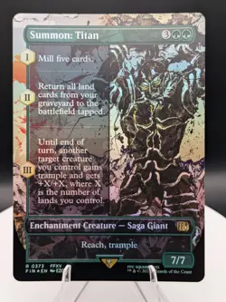Summon: Titan Rare (Borderless) FOIL Final Fantasy MTG (NM) - Image 1