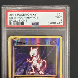 2016 Pokemon Xy Evolutions #51 Mewtwo-Rev.Foil Evolutions PSA 9 - Image 3