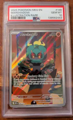 Marshadow 146/132 Mega Evolution Illustration Rare Gem Mint PSA 10 Pokemon - Image 1