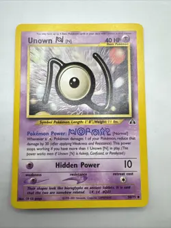 Unown N 50/75 Neo Discovery Uncommon Pokemon Card - LP - Image 1