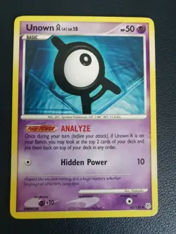 Pokemon Card Unown A 65/130 Diamond & Pearl Base Set Uncommon - Image 1