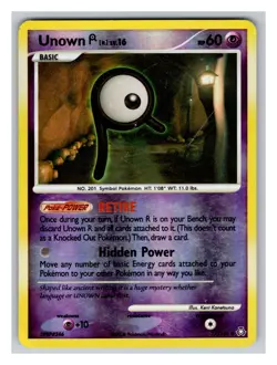 Unown (R) 77/146 PL Pokemon Cards Legends Awakened Reverse Holo Rare Vintage - Image 1