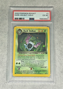 2000 Pokemon Team Rocket Dark Golbat Holo #7/82 PSA 6 New Certification - Image 3