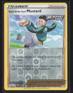 Rapid Strike Style Mustard SWSH05: Battle Styles #132/163 Reverse Holo Pokemon - Image 1