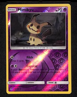 Mimikyu 58 Holo Rare Pokemon Guardians Rising 145 Reverse Holo 2017 - Image 1