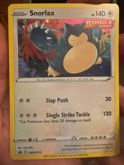 Snorlax SWSH119 Holo Promo Sword & Shield Promo Pokemon Cards - Image 1