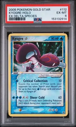 PSA 6 KYOGRE GOLD STAR 112/113 | EX Delta Species Holo Pokemon Card - Image 1