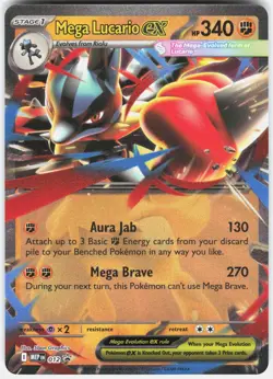 Mega Lucario ex 012 Holo Promo ME: Mega Evolution Promo Pokemon Holo Near Mint - Image 1
