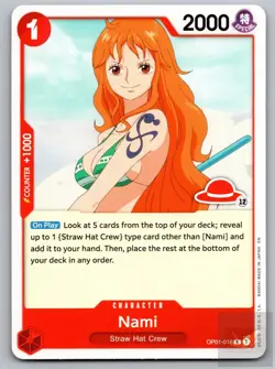 Nami (Luffy Deck) OP01-016 Rare Learn Together Deck Set One Piece Near Mint - Image 1