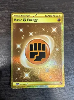Pokemon TCG Scarlet & Violet Basic Fighting Energy #258/198 Secret Rare NM - Image 1