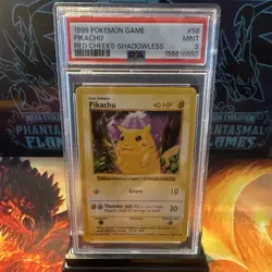 Pokemon Pikachu Red Cheeks Base Set Shadowless 58/102 PSA 9 Reg 1999 40HP - Image 1