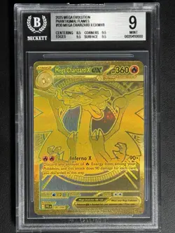 BGS 9 Pokemon Mega Charizard X ex (Mega Hyper Rare) #130 Phantasmal Flames - Image 1
