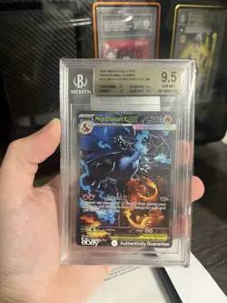 BGS 9.5 Pokemon Mega Charizard X EX 125/094 Me02 Phantasmal Flames Holo SIR - Image 1