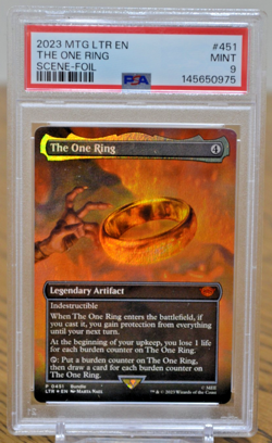 MTG Tales of Middle Earth LOTR The One Ring Scene Foil Card #451 PSA 9 Mint - Image 1