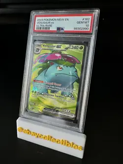 PSA 10 Venusaur ex 182/165 Pokemon 151 Ultra Rare Full Art Card GEM MINT - Image 1