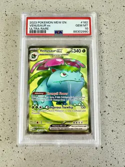 PSA 10 Venusaur ex 182/165 Pokemon 151 Ultra Rare Full Art Card GEM MINT - Image 2