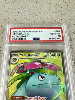PSA 10 Venusaur ex 182/165 Pokemon 151 Ultra Rare Full Art Card GEM MINT - Image 4