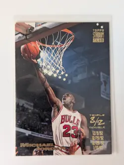 Michael Jordan #1 1993 Stadium Club NBA Basketball Trading Card Chicago Bulls - Image 1