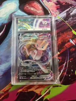 Pokemon TCG Mew VMAX Fusion Strike 114/264 Full Art Holo Ace 10 (2021) - Image 1