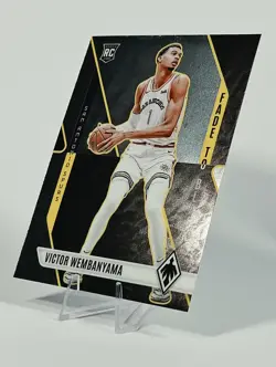 2023-24 Panini Phoenix Victor Wembanyama Rookie Card Fade To Black Insert Spurs! - Image 5