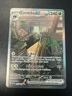 Pokemon TCG Sinistcha EX Scarlet & Violet Twilight Masquerade Holo Card 210/167 - Image 1
