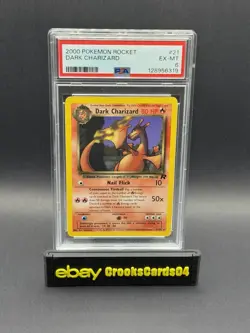 PSA 6 2000 POKEMON ROCKET DARK CHARIZARD #21 - Image 1
