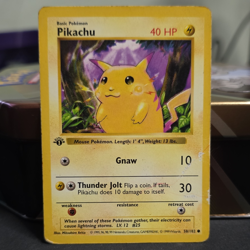 Pokemon TCG Pikachu 58/102 Base Set Shadowless First Edition HP English - Image 1
