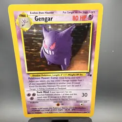 Pokemon TCG Gengar Fossil Holo Rare Unlimited - Image 2