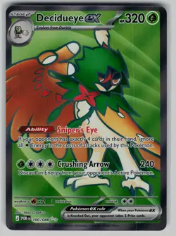 Decidueye ex 100/088 Holo Ultra Rare Perfect Order Pokemon Near Mint - Image 1