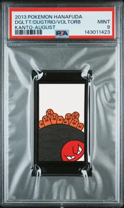 2013 POKEMON HANAFUDA KANTO AUGUST DIGLETT/DUGTRIO/VOLTORB PSA 9 - Image 1