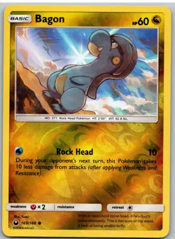 Bagon 103/168 Common Celestial Storm Pokemon Reverse Holo - Image 1
