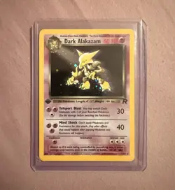 Wizards Dark Alakazam Team Rocket Holo Rare 1/82 English Unlimited 2000 HP60 - Image 1