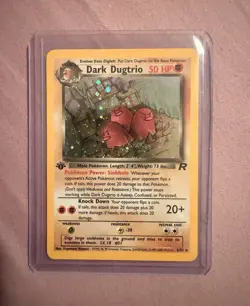 Wizards Dark Dugtrio Team Rocket Holo Rare 6/82 English 2000 HP50 1st Ed - Image 1