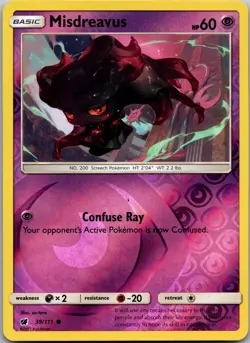 Misdreavus 39/111 C Crimson Invasion Pokemon Reverse Holo Near Mint - Image 1