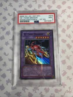 2003 YU-GI-OH! MFC-MAGICIAN'S FORCE 1ST ED #054 YZ-TANK DRAGON PSA 9 - Image 1