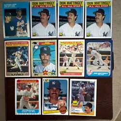 Topps Don Mattingly New York Yankees 11-Card Lot 1984-85 Topps/Fleer - Image 1