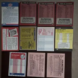 Topps Don Mattingly New York Yankees 11-Card Lot 1984-85 Topps/Fleer - Image 2