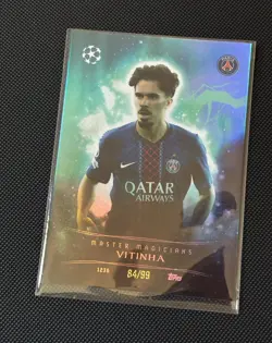 topps master magicians vitinha PSG uefa champions league #1236 84/99 card - Image 1