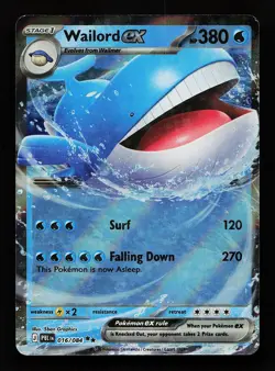 Wailord ex 016/084 Holo Double Rare Pitch Black Pokemon Card - Image 1