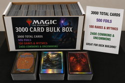 Magic the Gathering: 3000 Bulk Lot C/U including 500 Foils and 100 R/M - Image 1