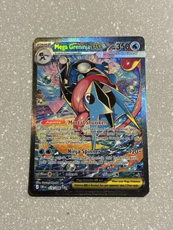 Mega Greninja ex 116/086 Me04: Chaos Rising Special Illustration Rare Pokemon - Image 1