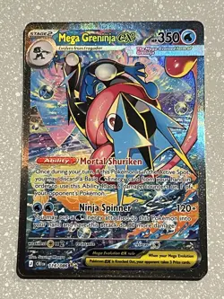 Mega Greninja ex 116/086 Me04: Chaos Rising Special Illustration Rare Pokemon - Image 3