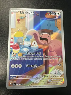 Pokemon TCG Lickitung Illustration Temporal Forces #180/162 Near Mint Condition - Image 1