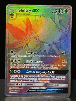 Shiftry GX 169/168 SM Celestial Storm Rainbow Rare Holo Pokemon Card LP - Image 1