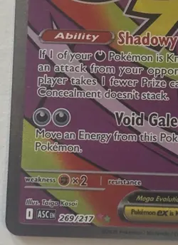 Mega Gengar EX 269/217 Sun & Moon Secret Rare Holo Full Art English 350HP - Image 3