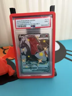 2020 POKEMON SWORD & SHIELD CHAMPION'S PATH SECRET FA/CHARIZARD V PSA 9 #079 - Image 3