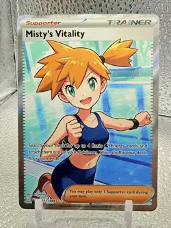 2026 Pokemon Pitch Black Misty’s Vitality 111/084 Ultra Rare Full Art Holo - Image 1